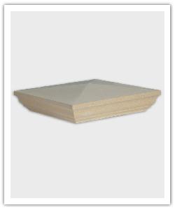 Moulded pier cap - champagne - in reconstructed stone